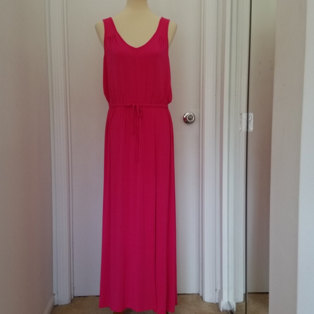 LA made Fuscia Front Slit Maxi